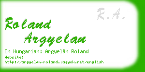 roland argyelan business card