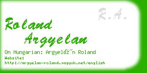 roland argyelan business card